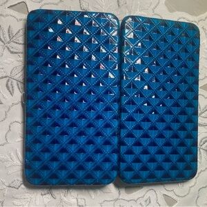 Black and Royal Blue Diamond Pattened Wallet no charge with purchase of any bag